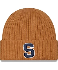 Men's New Era Light Brown Syracuse Orange Core Classic Cuffed Knit Hat
