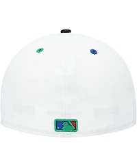 Men's New Era White, Black Kansas City Royals Primary Eye 59FIFTY Fitted Hat