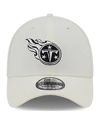 Men's New Era Cream Tennessee Titans Chrome Collection 39THIRTY Flex Hat