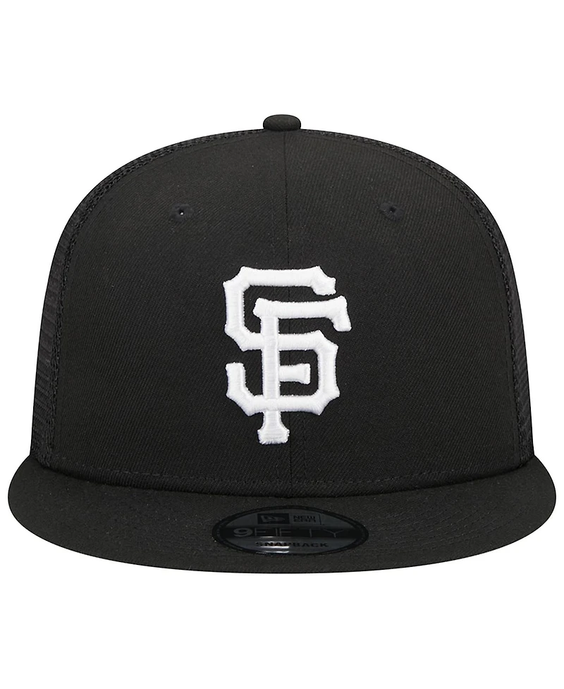Men's New Era Black San Francisco Giants Trucker 9FIFTY Snapback Hat