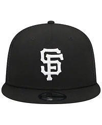 Men's New Era Black San Francisco Giants Trucker 9FIFTY Snapback Hat