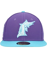 Men's New Era Purple Florida Marlins Vice 59FIFTY Fitted Hat