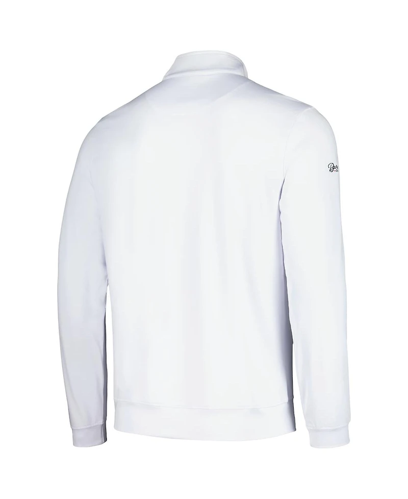 Men's Barstool Golf White 3M Open Quarter-Zip Top