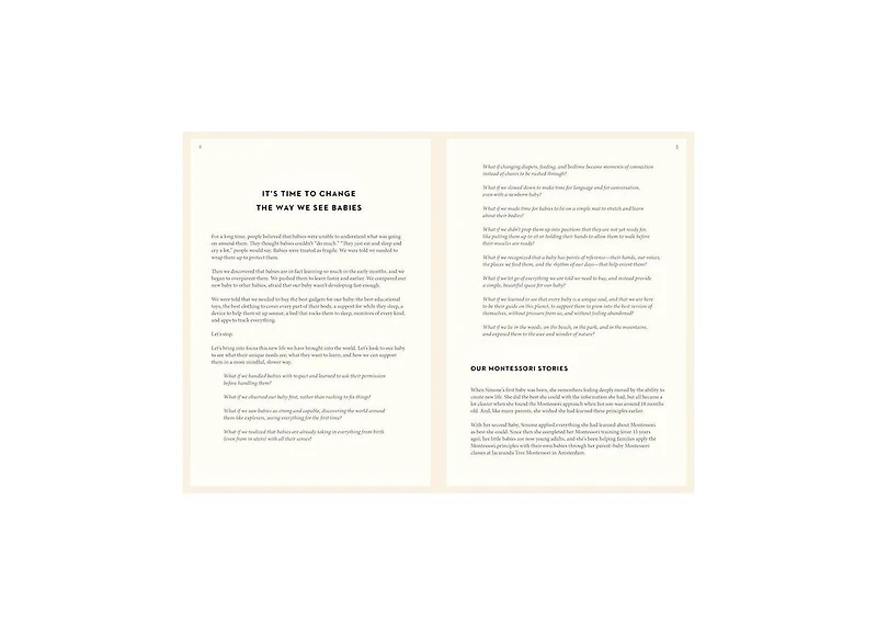 The Montessori Baby- A Parent's Guide to Nurturing Your Baby with Love, Respect, and Understanding by Simone Davies