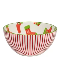 Certified International Holiday Fun 30 oz All Purpose Bowls Set of 6, Service for 6