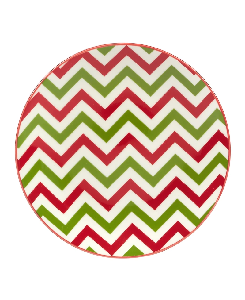 Certified International Holiday Fun 6" Canape Plates Set of 6, Service for 6