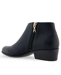 Aerosoles Women's Cayu Ankle Boots - Black Faux Leather