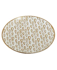 Certified International Mosaic Gold- Silver Tone Canape Plates Set of 6