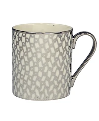 Certified International Mosaic Silver-Tone Plated 14 oz. Can Mugs, Set of 6