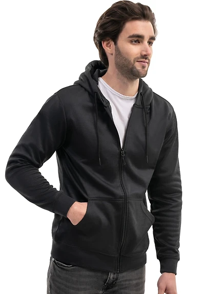 Mio Marino Men's Premium Zip-Up Hoodie for Men with Smooth Silky Matte Finish & Cozy Fleece Inner Lining Sweater Hood