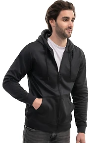 Mio Marino Men's Premium Zip-Up Hoodie for Men with Smooth Silky Matte Finish & Cozy Fleece Inner Lining Sweater Hood