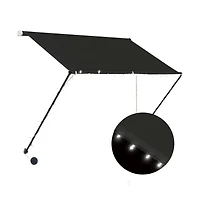 Retractable Awning with Led 78.7"x59.1" Anthracite