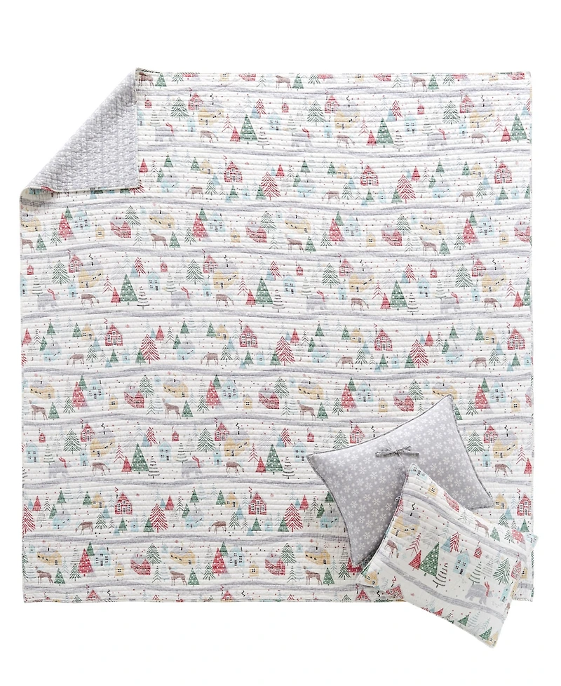 Levtex Joulset Holiday Reversible 3-Pc. Quilt Set, Full/Queen