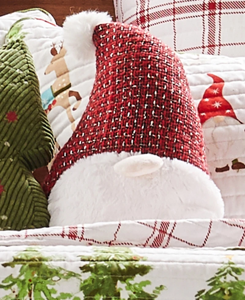 Levtex Gnome Forest Shaped Decorative Pillow, 13" x 8"