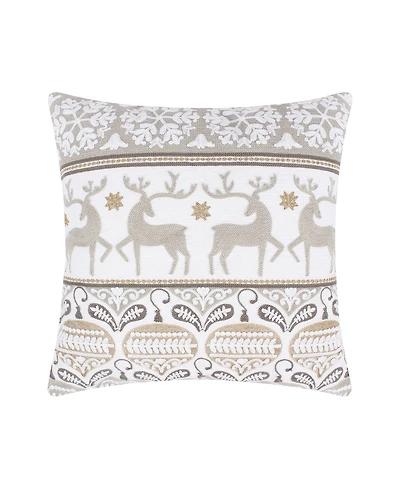 Levtex O Christmas Tree Reindeer Decorative Pillow, 18" x 18"