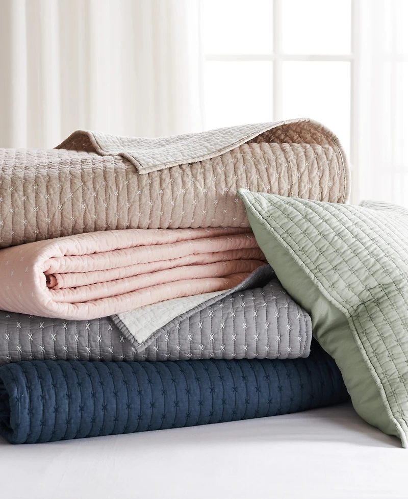 Levtex Cross Stitch Stitching 3-Pc. Bedspread Set