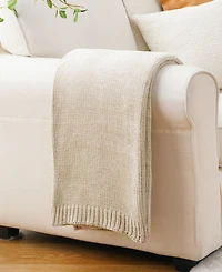 Battilo Lifestyle Solid Woven Micro Chenille Throw, 51" x 67"