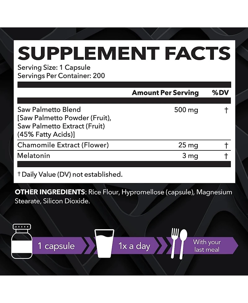 Saw Palmetto Pm Extra Strength Capsules, Havasu Nutrition, 200ct