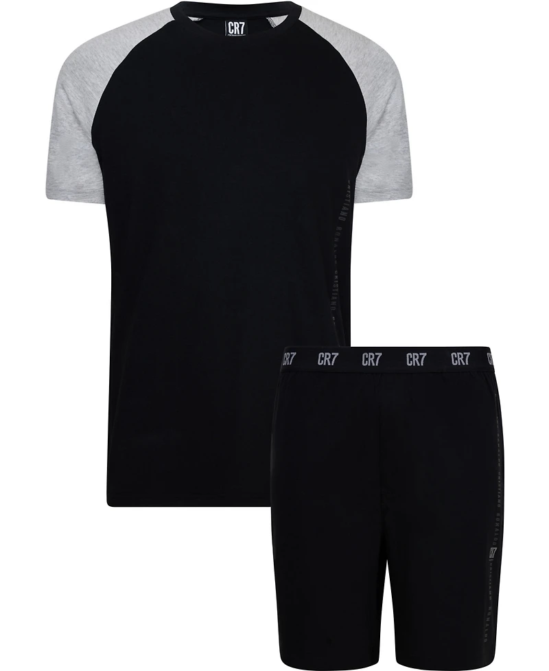 CR7 Men's Cotton Loungewear Top and Short Set