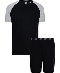 CR7 Men's Cotton Loungewear Top and Short Set