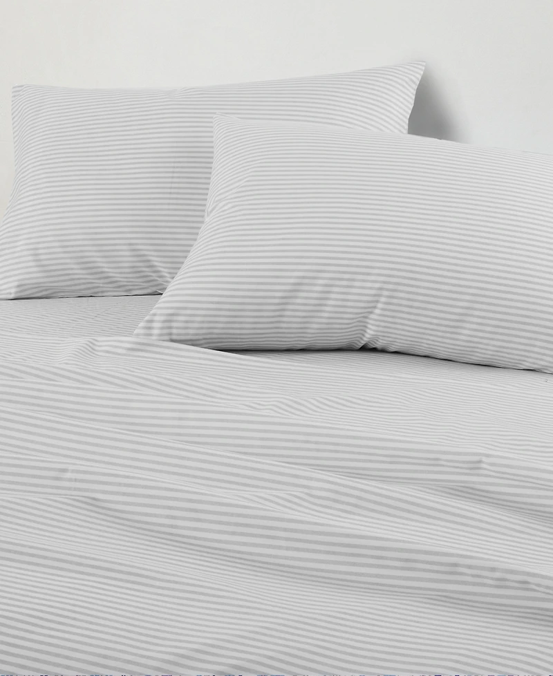 Sunham Microfiber Easy Care Printed 4-Pc. Sheet Set