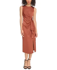 Vince Camuto Women's Satin Tuck-Waist Midi Dress