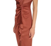 Vince Camuto Women's Satin Tuck-Waist Midi Dress
