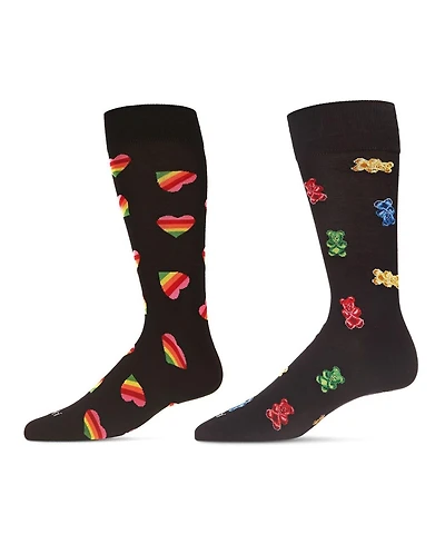 MeMoi Men's Valentine Pair Novelty Socks, Pack of 2