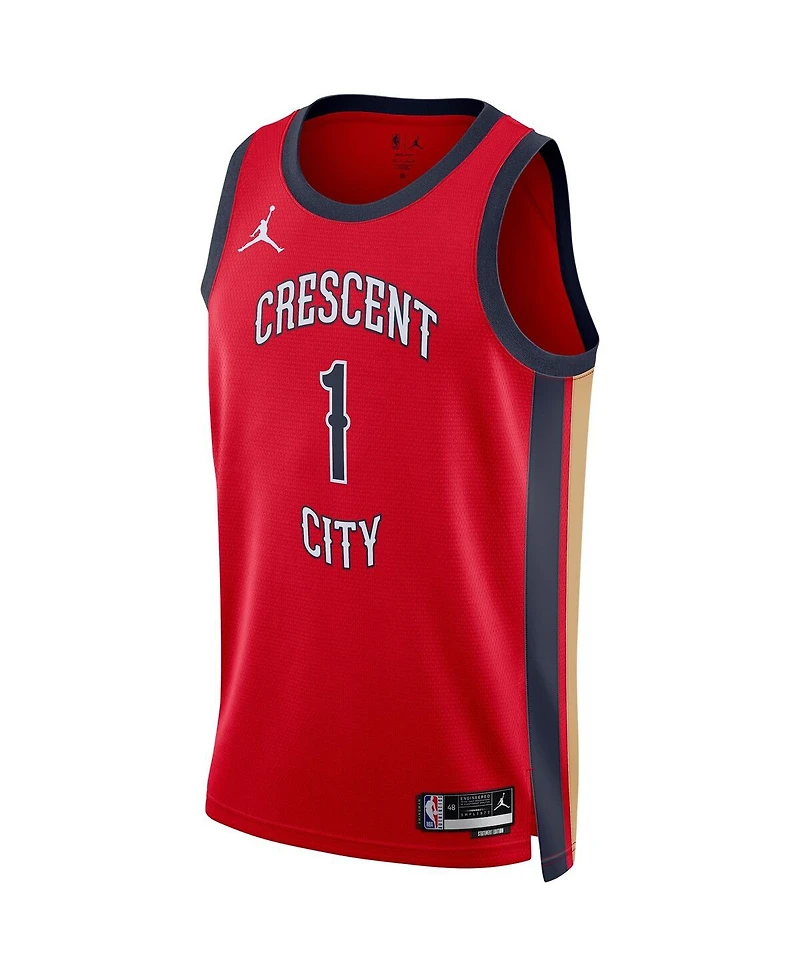 Men's and Women's Jordan Zion Williamson Red New Orleans Pelicans Swingman Jersey - Statement Edition