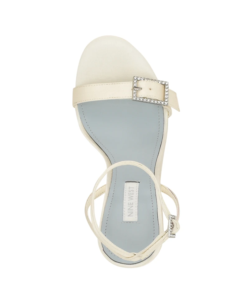 Nine West Women's Moras Bridal Embellished Strappy Stiletto Sandals