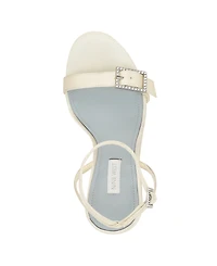 Nine West Women's Moras Bridal Embellished Strappy Stiletto Sandals