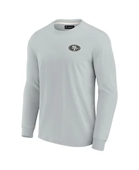 Men's and Women's Fanatics Signature Gray San Francisco 49ers Super Soft Long Sleeve T-shirt