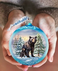 Designocracy A Love for All Seasons - Bears Ball Glass Christmas Ornaments G. DeBrekht