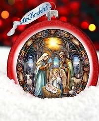 Designocracy Guiding Light Nativity Scene Ball Mercury Christmas Glass Ornaments G. DeBrekht