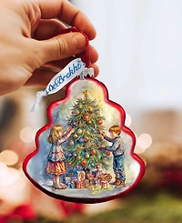 Designocracy Love Among the Branches Tree Holiday Mercury Glass Ornaments G. DeBrekht