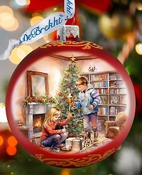 Designocracy Cherished Moments Lg Mercury Christmas Glass Collectible Ornaments G. DeBrekht