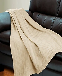 Superior Basket Weave All Season Cotton Blanket