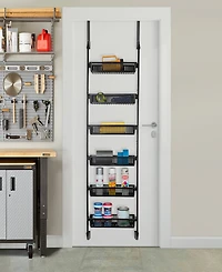 Smart Design 6-Tier Over-the-Door Hanging Pantry Organizer with Full Baskets