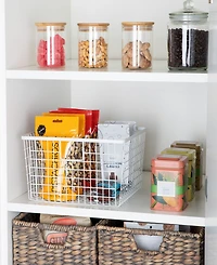 Smart Design Nestable 9" x 16" x 6" Basket Organizer with Handles, Set of 4