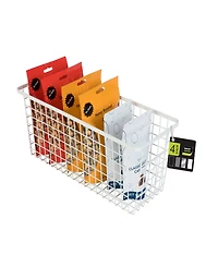 Smart Design Nestable 6" x 16" x 6" Basket Organizer with Handles, Set of 4