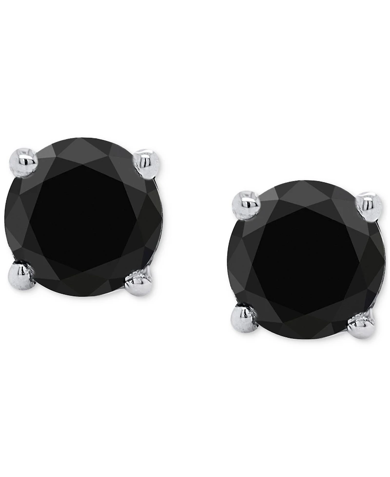 Black Diamond Stud Earrings (2 ct. t.w.) in Sterling Silver