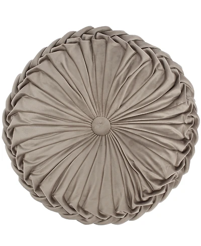 Levtex Pisa Pleated Button TuftedDecorative Pillow, 16" Round