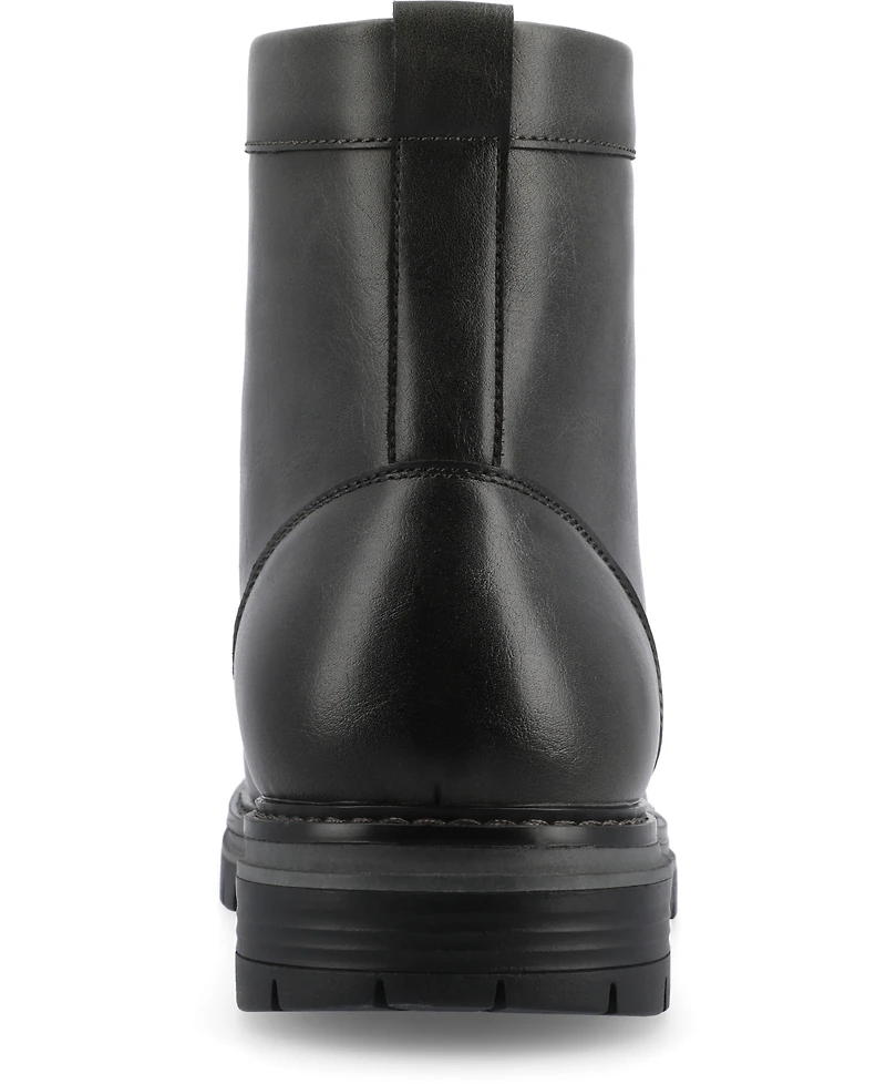 Vance Co. Men's Denver Tru Comfort Foam Plain Toe Lace-Up Ankle Boots