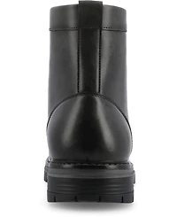 Vance Co. Men's Denver Tru Comfort Foam Plain Toe Lace-Up Ankle Boots