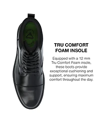 Vance Co. Men's Fegan Tru Comfort Foam Cap Toe Lace-Up Ankle Boots