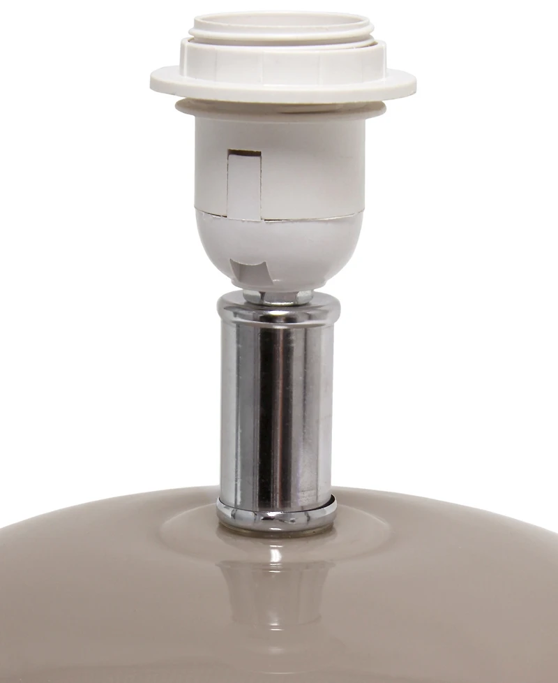 All The Rages 15.25" Modern Overload Glass Bedside Table Lamp with White Fabric Shade