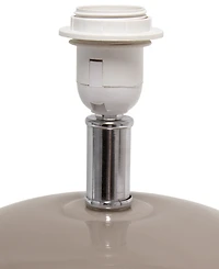 All The Rages 15.25" Modern Overload Glass Bedside Table Lamp with White Fabric Shade