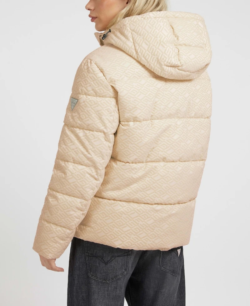 Guess Men's Allover Logo Puffer Jacket