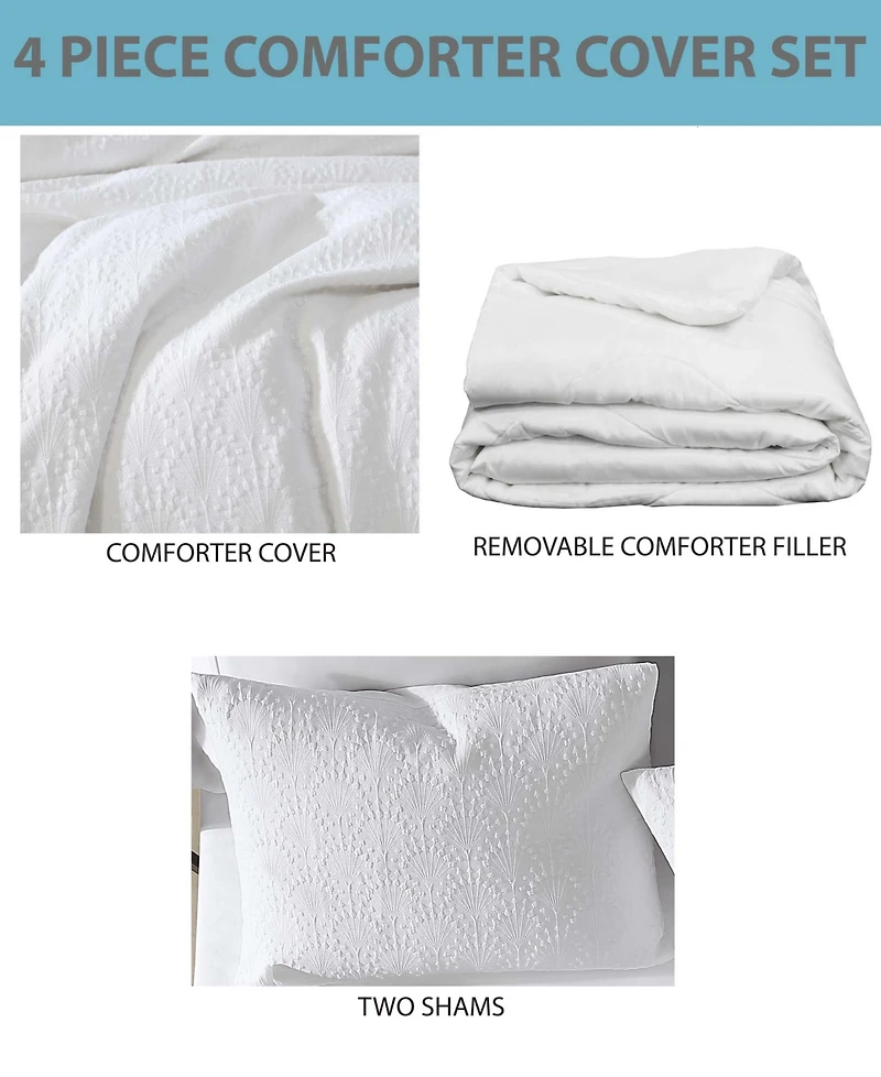 Riverbrook Home Fagen Matelasse 4-Pc. Comforter Set, King