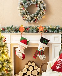 Glitzhome 20.5" L Hooked Stocking, Snowman